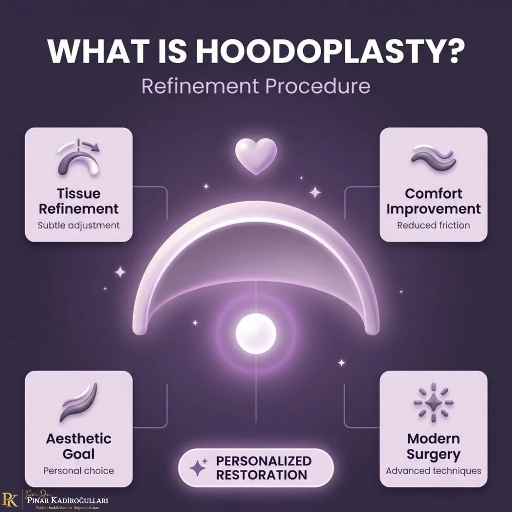 Clitoral hood reduction indications and anatomy
