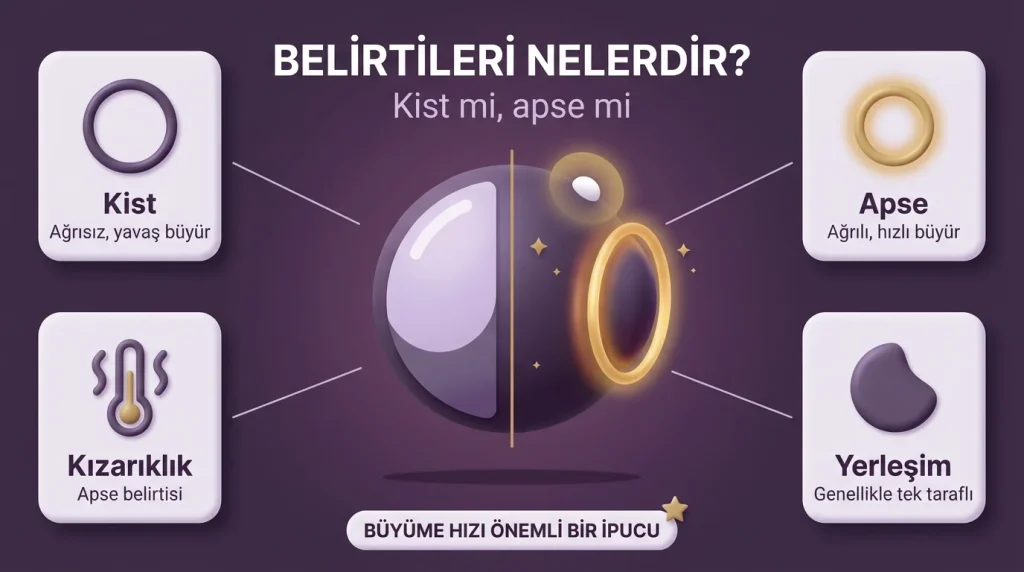 Bartholin kisti belirtileri