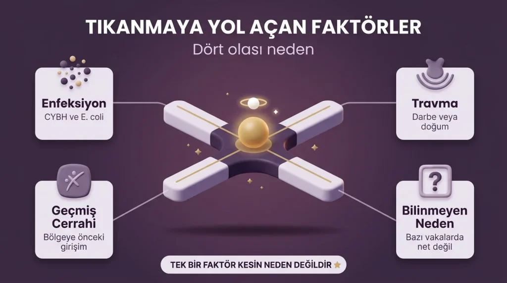Bartholin kisti tıkanmaya yol açan faktörler